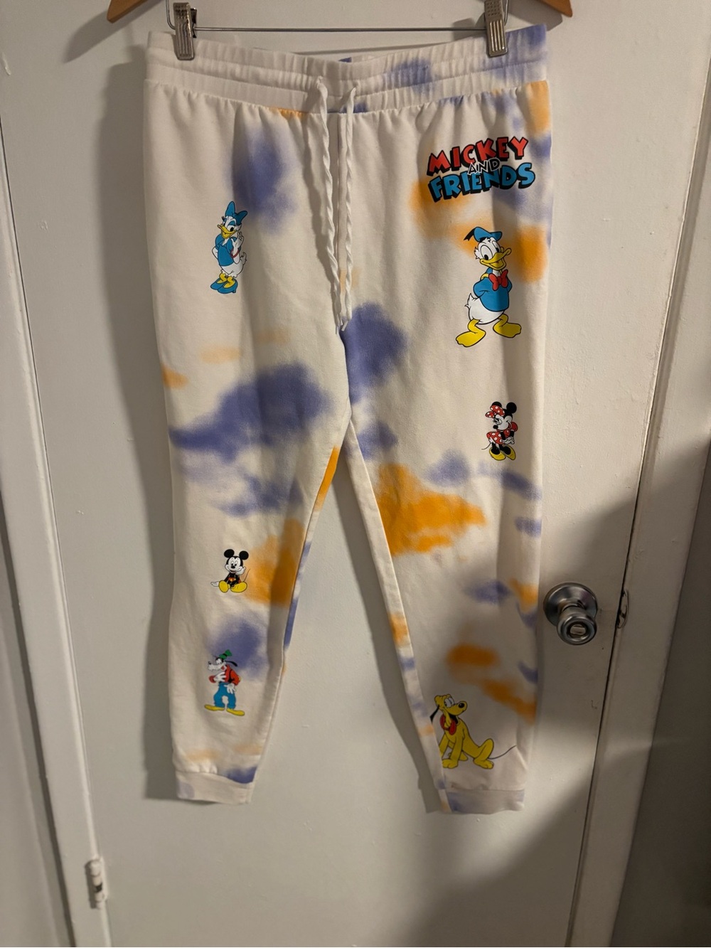 Disney Mickey & Friends Tie Dye Jogger Sweatpants Adult Large